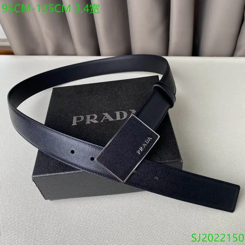 Prada Belt 34mmX95-125cm 7D05